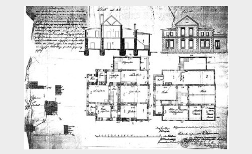 Drawing for the remodeling of the dairy in 1894